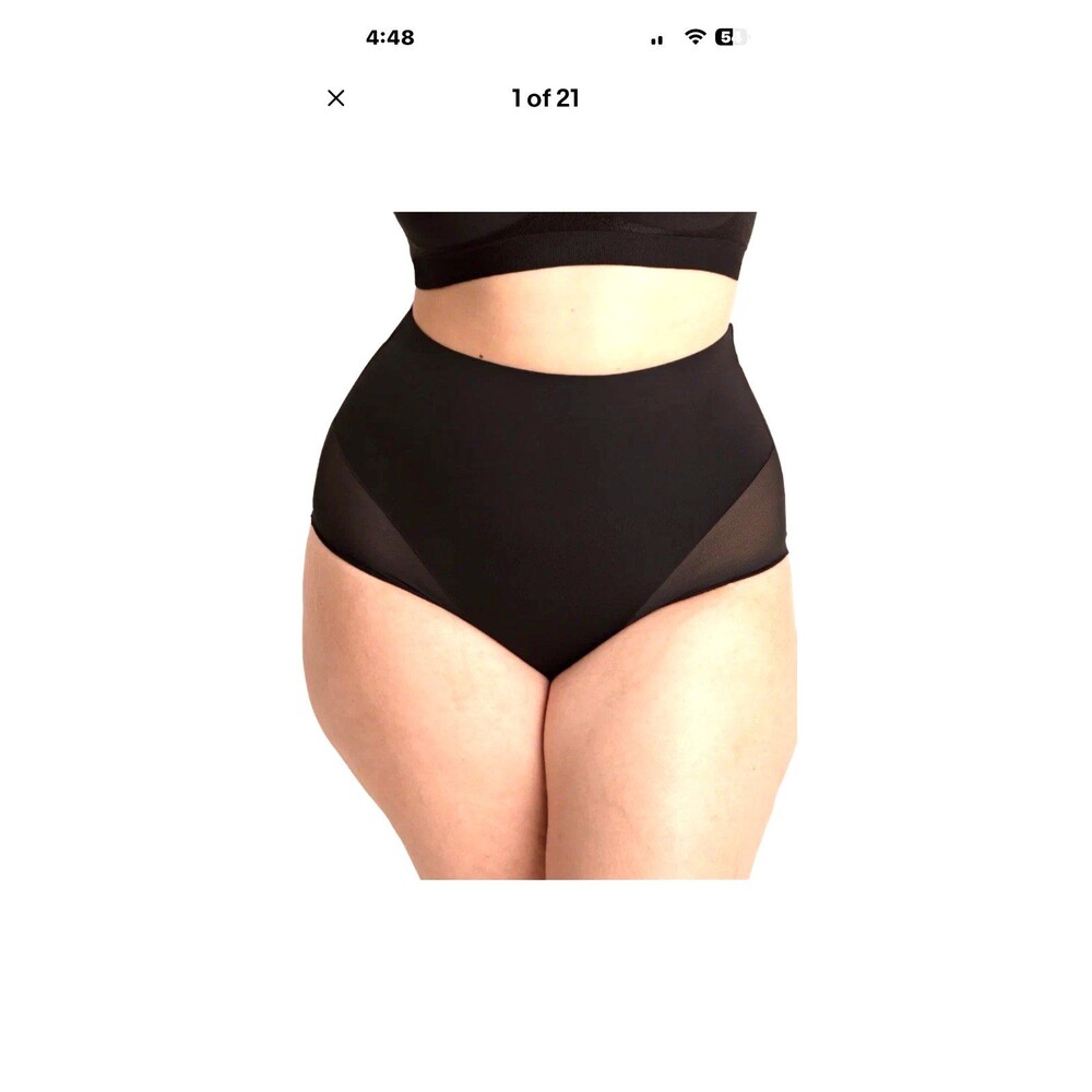 Shapermint Essentials Everyday Empower Mesh Shaper Panty Size XL Black